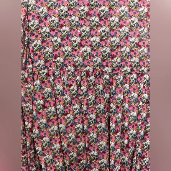 NWT Zadig & Voltaire Rose Skull Dress‎ Large Reevas Mousseline - Picture 11 of 14